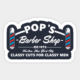 Pop's Barber shop Sticker